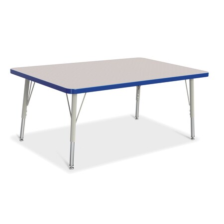 Jonti-Craft Berries Rectangle Activity Table, 30 in. x 48 in., E-height, Freckled Gray/Blue/Gray 6473JCE003